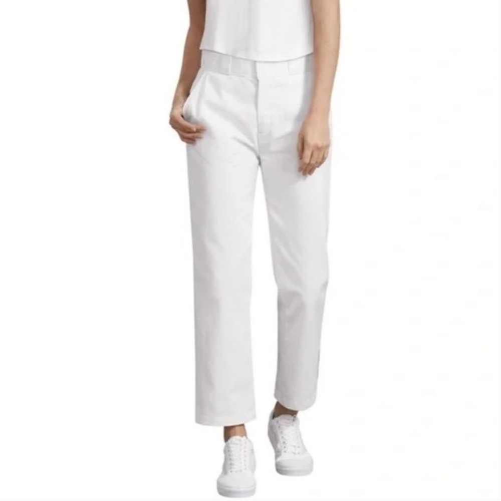 Dickie's Junior Cropped Relaxed Pants White